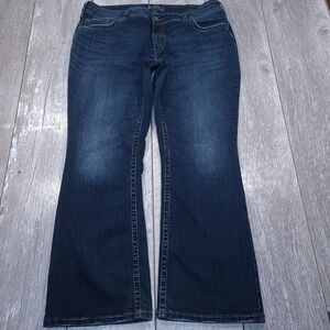 Silver Jeans Suki Surplus Women Plus 20 Dark Wash Bootcut Denim Embellished
